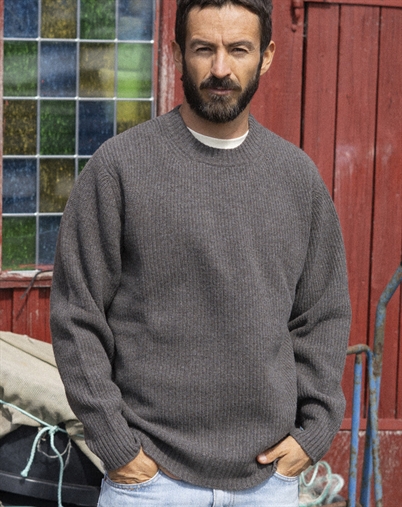 Elsk - Roundneck Men's Recycled Wool Strik - Earth Taupe